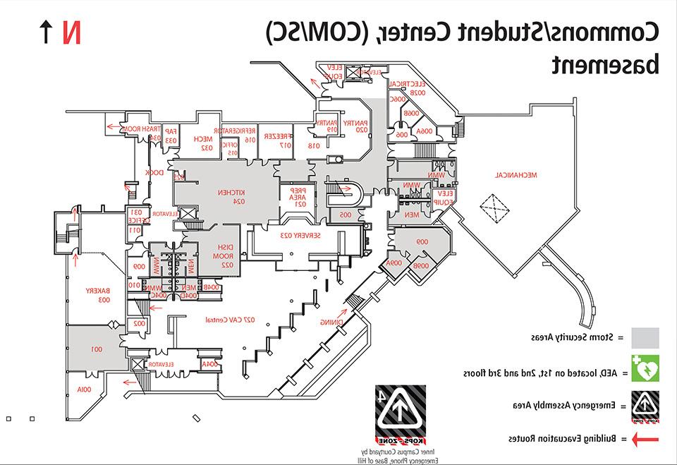 Commons lower level room locations