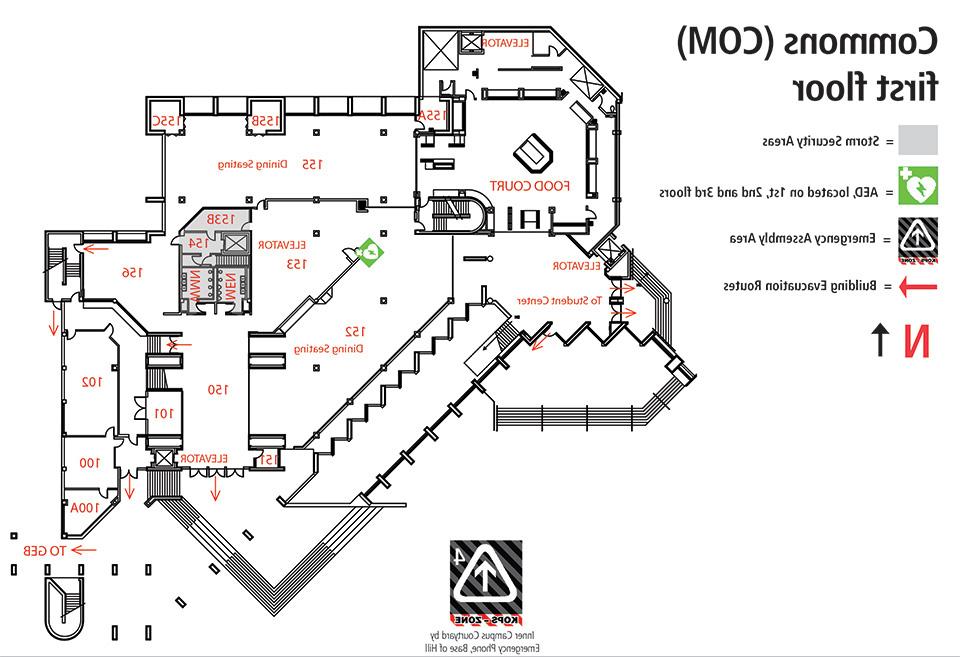 Commons first floor room locations