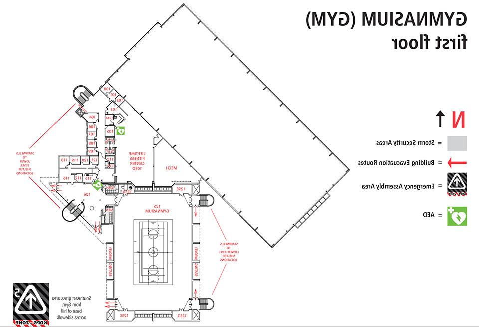 Floor plan GYM first floor